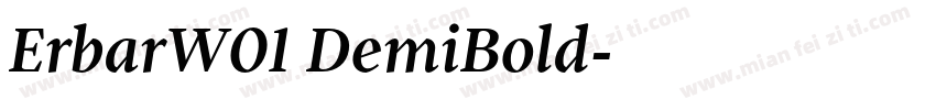 ErbarW01 DemiBold字体转换